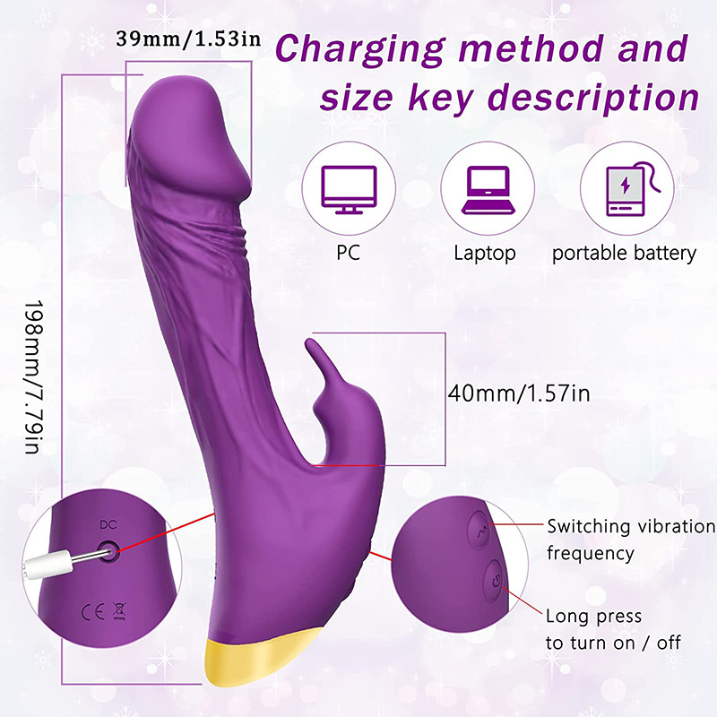 G-spot Rabbit Vibrator Dildo Perangsang Kelentit