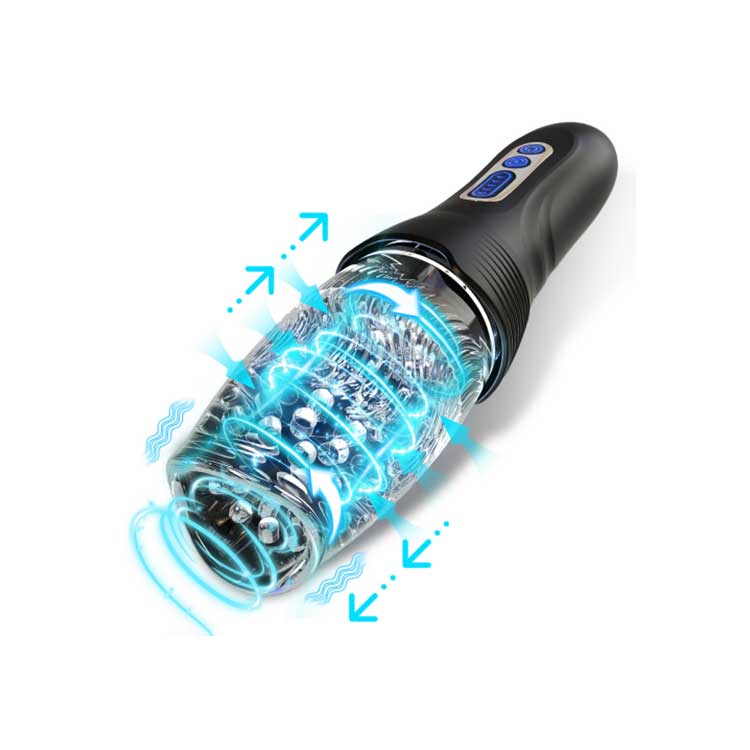 Borong mainan seks Vibrating Vacuum Cup Masturbator elegan untuk lelaki